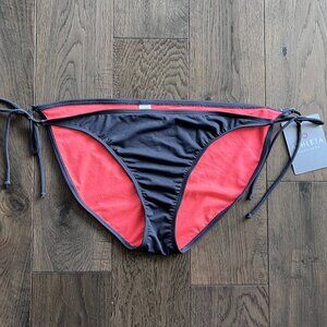 Athleta Tie Side Bikini Bottoms Gray Size XL Swim Beach Tags Attached